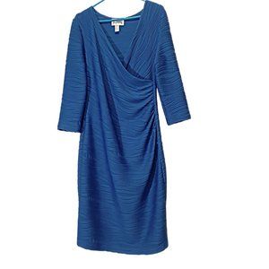 JOSEPH RIBKOFF Midnight Blue Wrap Dress Size 14